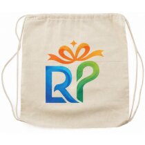 Mochila algodón personalizada 100g natural cordones