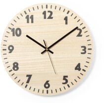 Reloj de pared personalizado madera natural de esfera
