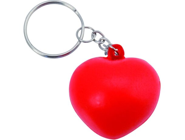 Llavero antiestrés con forma de corazón personalizado Llavero antiestrés con forma de corazón personalizado