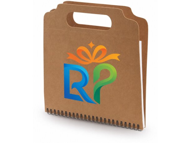 Libretas ecológicas Makron con bloc 70 hojas y bolígrafo detalle 1
