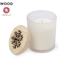 Vela aromática vainilla cristal tapa madera Lilnax