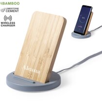 Cargador inalámbrico Wiket bambú cemento calizo