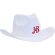 sombrero estilo tejano de poliester personalizado blanco