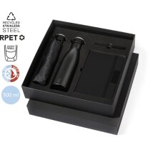 Set premium con termo de acero inoxidable y paraguas rPET