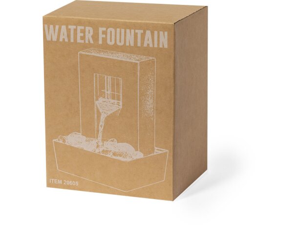 Fuente de agua Huntan con cascada LED y piedras naturales detalle 4