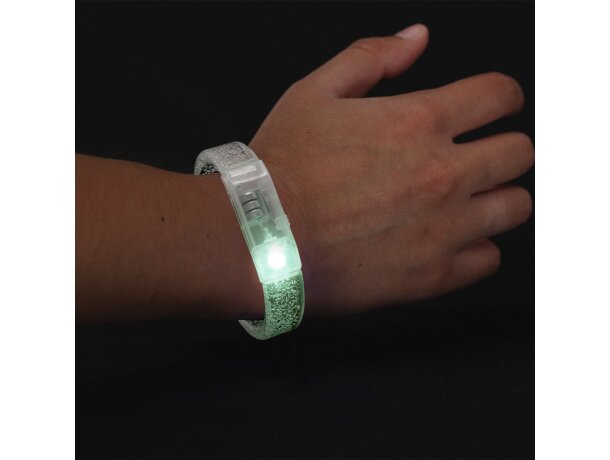 Pulsera luminosa Gretex con LED multicolor para eventos detalle 2
