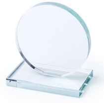 Placa redonda de cristal personalizada