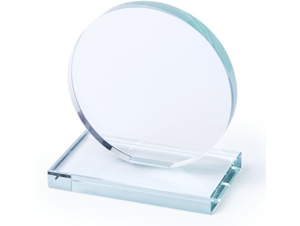 Placa redonda de cristal personalizada