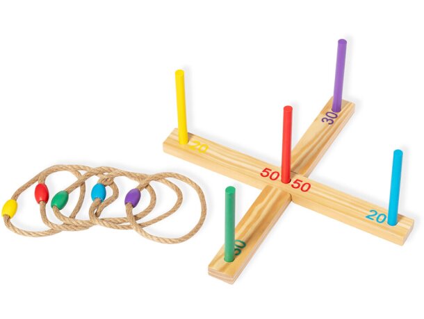 Juego de puntería Madis en madera con 12 piezas detalle 3