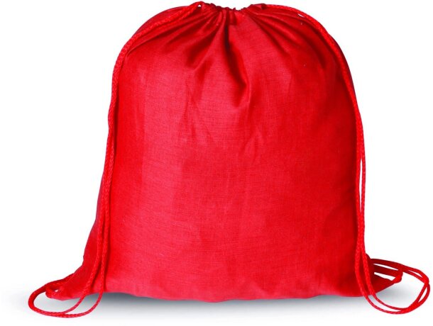 Mochila saco de gran capacidad con cuerdas personalizada roja