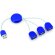 Dispositivo con 3 puertos en colores azul