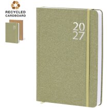 Agenda publicitaria cartón reciclado A5 día página ECO elástico