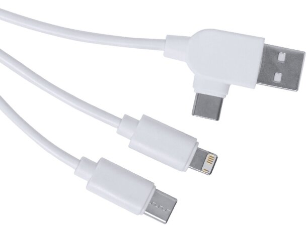 Cable cargador Poskin bambú y cartón de leche reciclado detalle 3