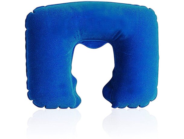 Almohadilla de viaje para el cuello azul personalizado