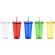 Vaso de plastico transparente de colores personalizado