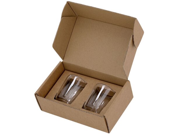 Set vasos Frilux cristal borosilicato doble pared 65 ml detalle 2