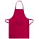 delantal de tejido mixto con bolsillo rojo grabado