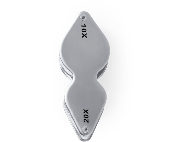 Lupa plegable doble Nalix con aumento 10x y 20x en metal detalle 4