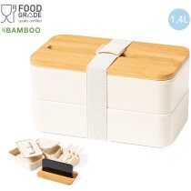 Fiambrera Graftan bambú con soporte smartphone