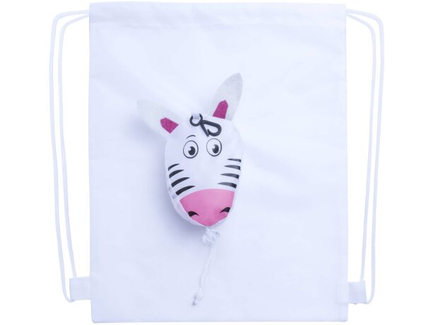 Mochila infantil plegable blanca personalizada