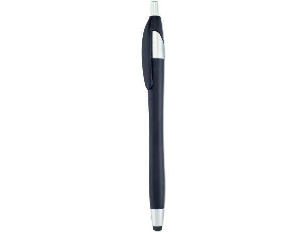 Bolígrafo puntero con detalle en plateado personalizado negro Bolígrafo puntero con detalle en plateado personalizado negro