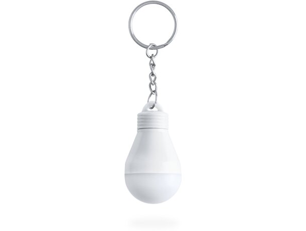 Llavero bombilla con linterna personalizado blanco Llavero bombilla con linterna personalizado blanco