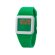 Reloj con diseño moderno y correa de silicona personalizado verde