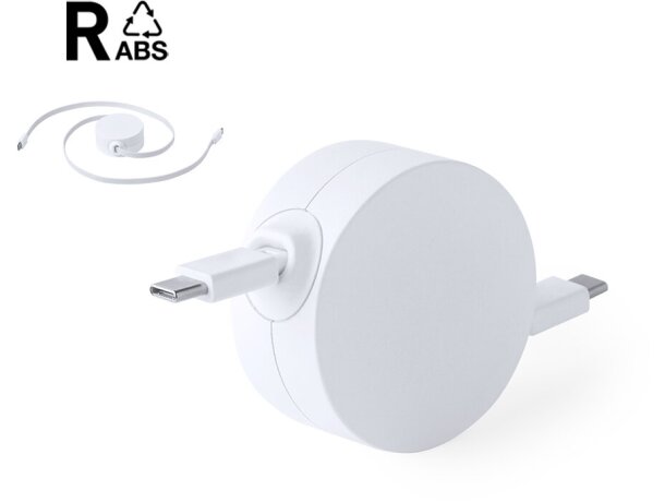Cable cargador Zapa RCS tipo C 65W con ABS reciclado detalle 1