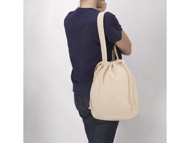 Bolsa algodón Panthus con asas largas reforzadas 180 g/m² detalle 7