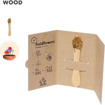 Stick con semillas con postal de cartón