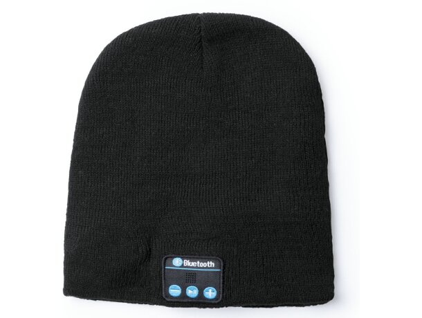 Gorro deportivo reproductor música personalizado negro