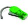 Linterna de carga manual con correa personalizada verde