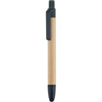 Bolígrafo puntero ecológico de cartón con clip personalizado negro Bolígrafo puntero ecológico de cartón con clip personalizado negro