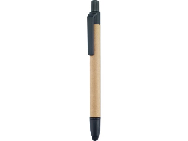 Bolígrafo puntero ecológico de cartón con clip personalizado negro Bolígrafo puntero ecológico de cartón con clip personalizado negro