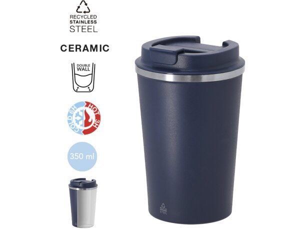 Vaso térmico Thira de acero inoxidable reciclado 350ml detalle 1