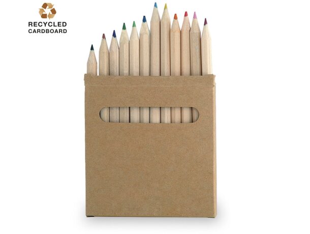 Caja Boys de 12 lápices de madera de colores personalizado