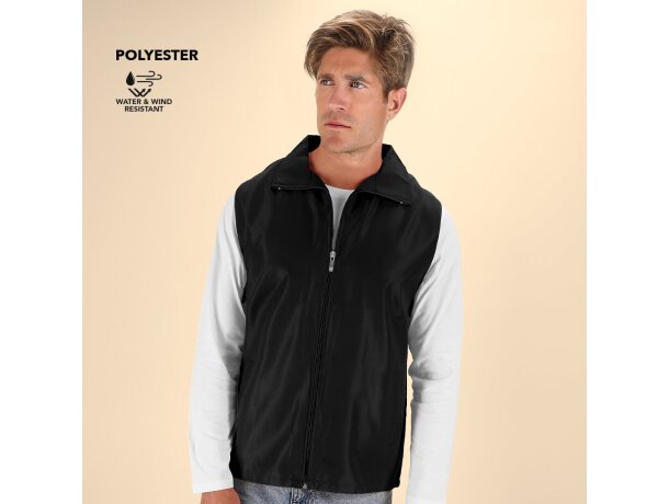 Chaleco Higuk de poliéster transpirable con cremallera detalle 1