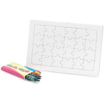 Puzzle cartón blanco 24 piezas con ceras Zeta