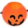 Cesta Halloween Cowel con forma de calabaza y asa integrada detalle 4