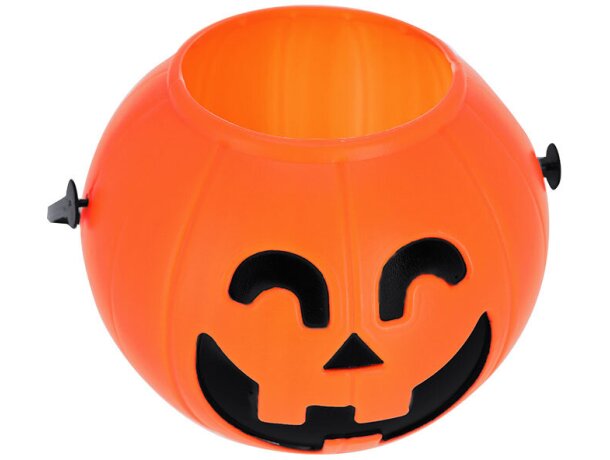 Cesta Halloween Cowel con forma de calabaza y asa integrada detalle 4