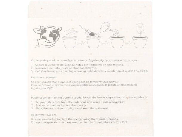 Set semillas Elaris con lápices y papel plantable petunia detalle 5