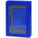 Estuche con bloc y bolígrafo en aluminio Azul