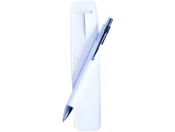 Bolígrafo de metal con carga jumbo personalizado blanco