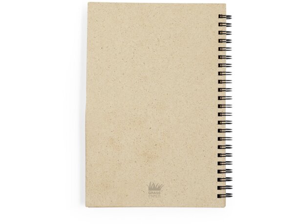 Libretas con anillas con logo para A5 en fibras recicladas Nigmar detalle 2