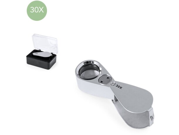 Lupa Yoplin 30x con luz LED integrada y estuche acolchado detalle 1