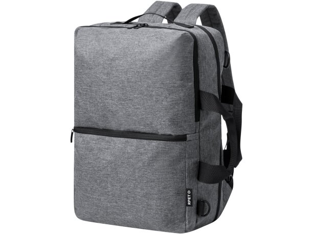 Mochila para portátil original rPET 600D para cintas acolchadas Makarzur detalle 3