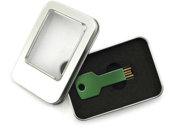 USB premium 16GB con impresión full color Fixing personalizado verde