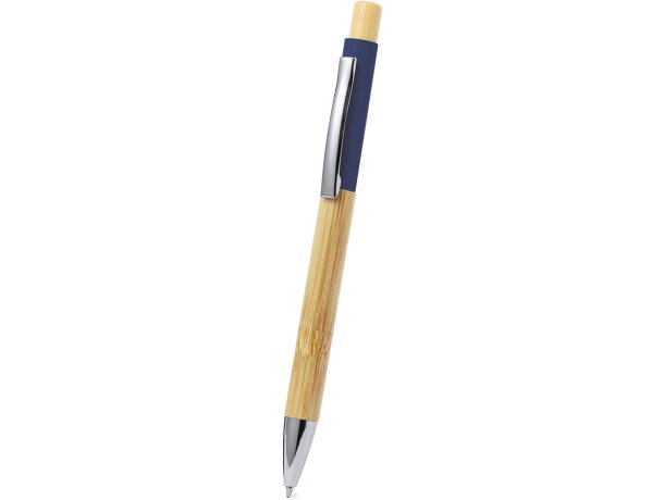 Bolígrafos ecológicos pulsador con cuerpo de aluminio tinta azul Renol detalle 2