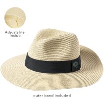 Sombrero Teilor paja sintética ala ancha beige