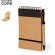 Libreta corporativa corcho anillas 80 hojas bolígrafo reciclado
